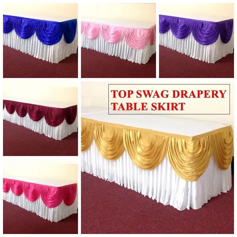 Jupes de table plissées