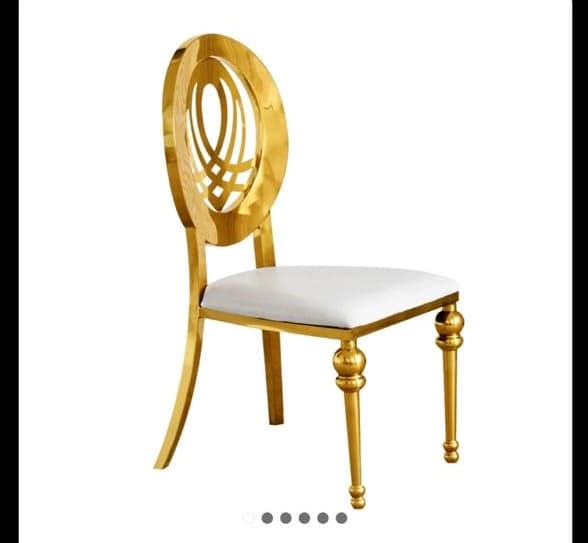 Chaise doré et blanc