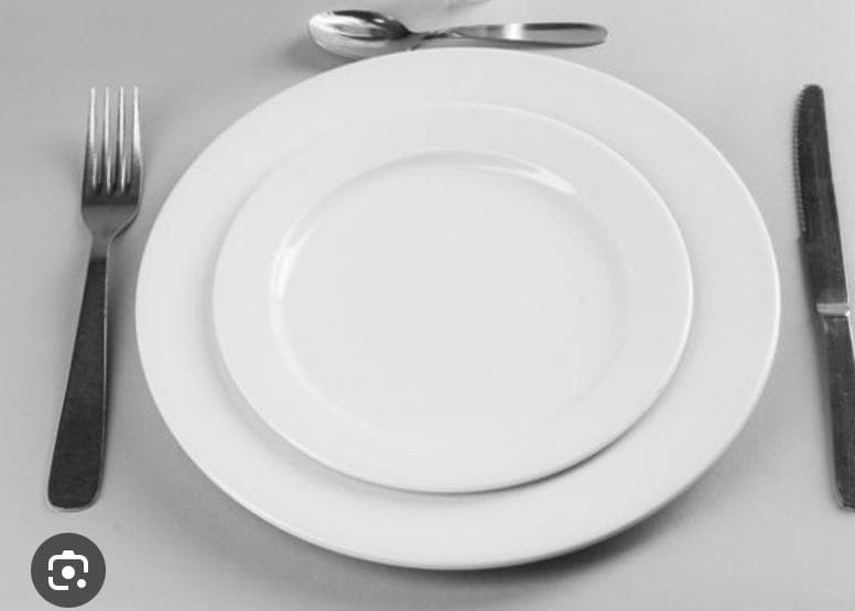 Assiettes plats blanche