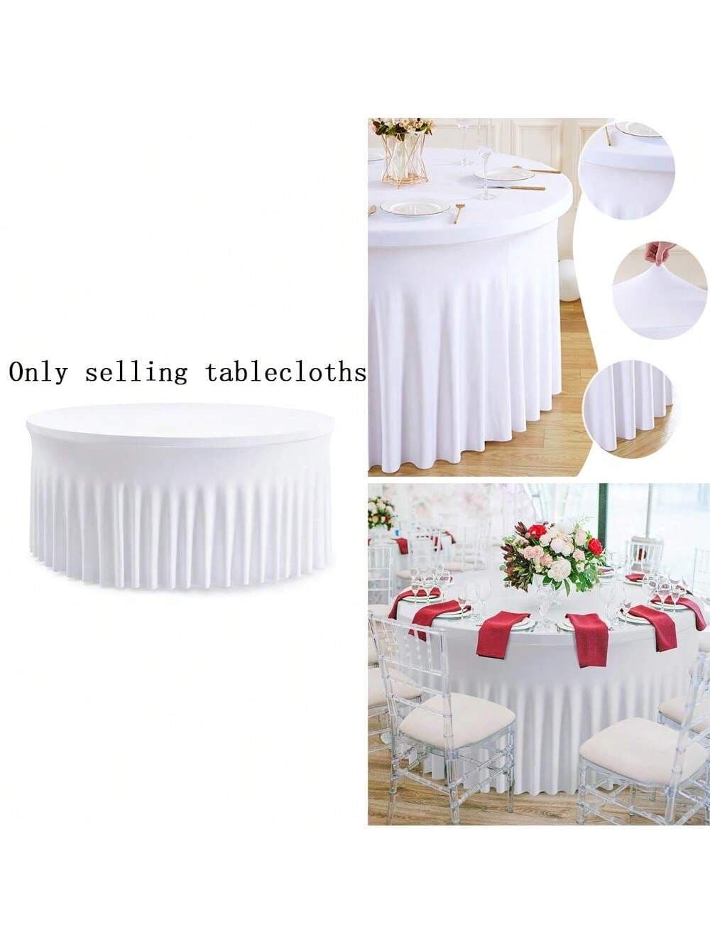 Nappes blanches table ronde