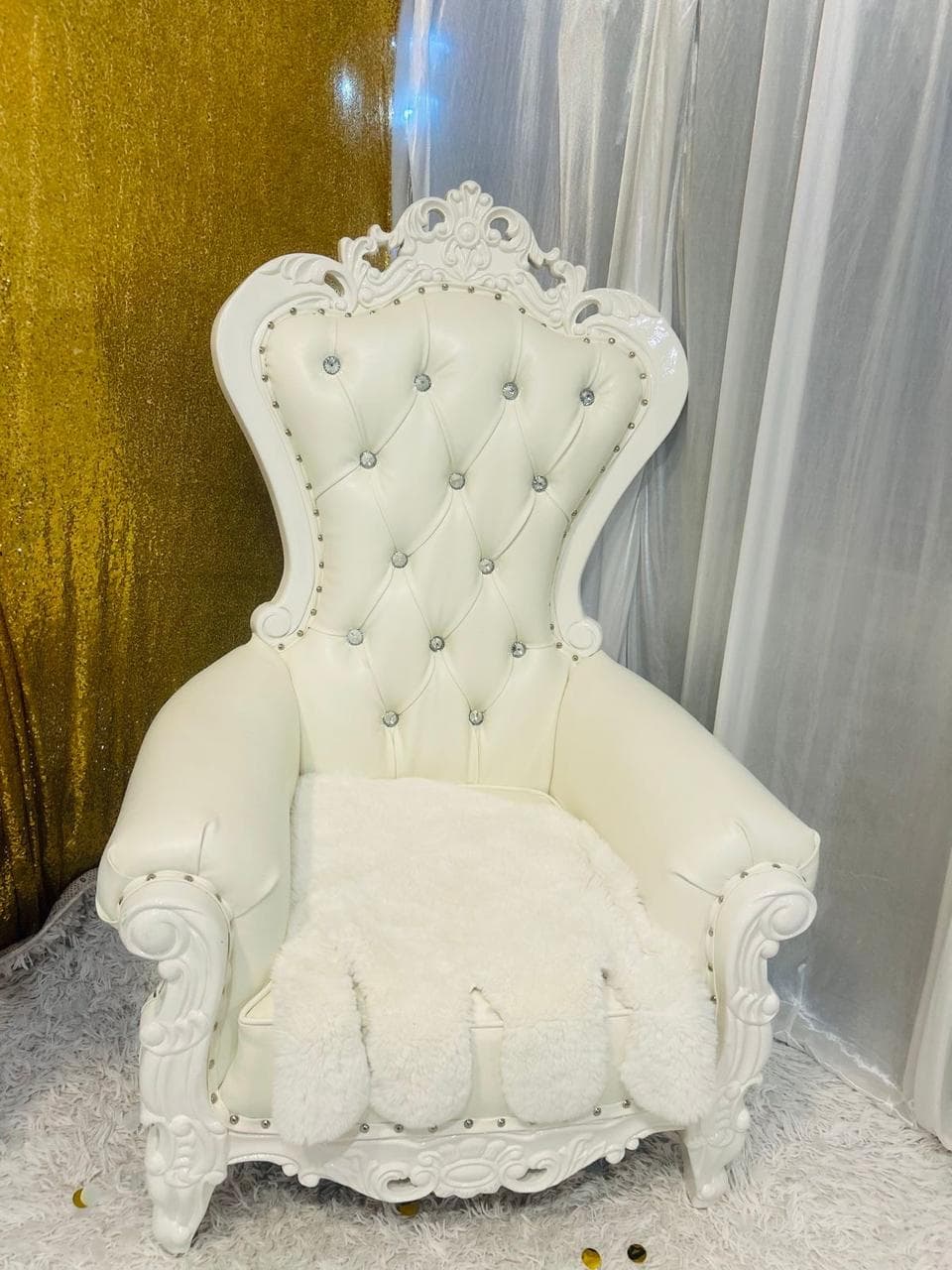 Fauteuil Trône Royal Blanc