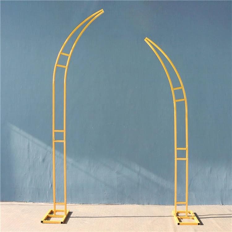 Paire de Demi-Arches Courbées Dorées (180 & 210 cm)